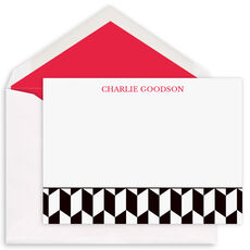 Black Harlequin Flat Note Cards