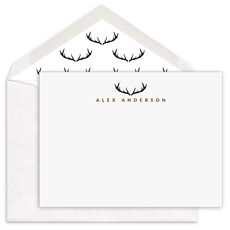 Deer Antlers Flat Notecards