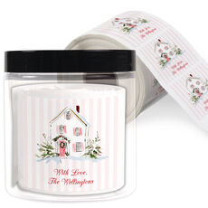Holiday Home Square Labels in a Jar