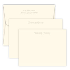 Triple Thick Clarity Flat Note Card Ensemble - Embossed
