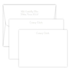 Triple Thick Clarity Flat Note Card Ensemble - Embossed