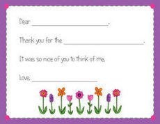 Wild Flowers Fill In Thank You Notes