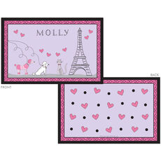 Poodles in Paris Laminated Placemat