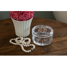 Deep Etched Monogram Crystal Celestial Box