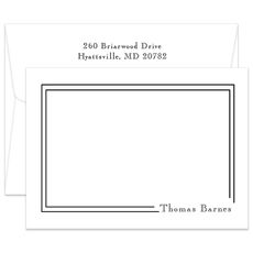 Triple Thick South Hampton Flat Note Cards - Raised Ink
