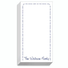 Family Arch List Sheets in Anthony Type - REFILL ONLY