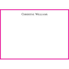 Triple Thick Border Flat Note Cards in Your Color Choice - Raised Ink