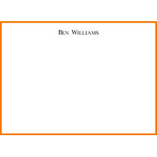 Triple Thick Border Flat Note Cards in Your Color Choice - Raised Ink