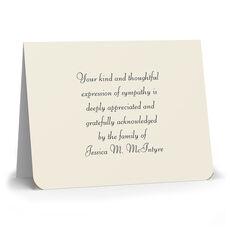 LaTour Gold Edged Folded Sympathy Cards - Raised Ink