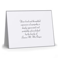 custom funeral thank you cards