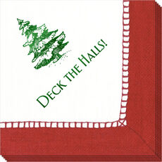 Red Border Design Your Own Caspari Napkins