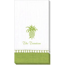 Bright Green Border Design Your Own Caspari Guest Towels