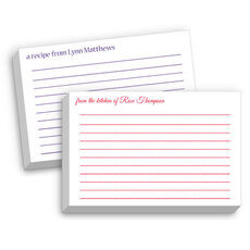 Personalized Recipe Cards - 3x5 - Classic Monogram