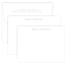 Triple Thick Clarity Flat Note Card Ensemble - Embossed