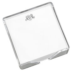 Classic Monogram Memo Square with Acrylic Holder