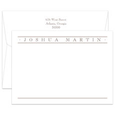 Triple Thick Churchill Flat Note Cards - Raised Ink