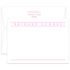 Triple Thick Churchill Flat Note Cards - Raised Ink