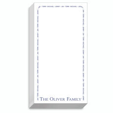 Family Arch List Sheets in Small Cap Type - REFILL ONLY
