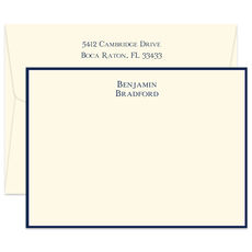 Personalized Flat Note Cards with Envelopes Thank You Card Set