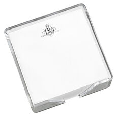 Paris Monogram Memo Square with Acrylic Holder