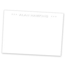Triple Thick Boulevard Embossed Flat Note Cards - Embossed