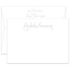 Triple Thick Santa Fe Flat Note Cards - Embossed