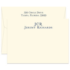 Triple Thick Tuscany Flat Note Cards - Raised Ink