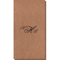 Elegant Monogram Carte Embossed Guest Towels