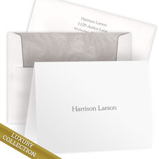 Luxury Harrison Folded Note Card Collection - Raised Ink