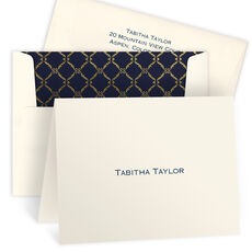 Luxury Tabitha Folded Note Card Collection - Raised Ink