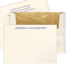 Luxury Lancaster Flat Note Card Collection - Raised Ink
