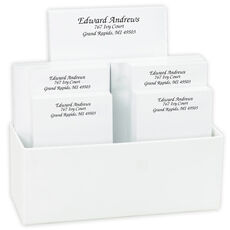 Proper Notepad Set with White Holder