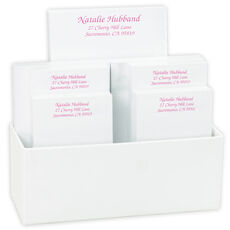 Proper Notepad Set with White Holder