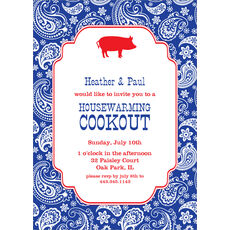 Blue Bandana Invitations