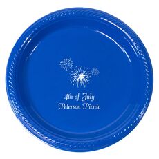 Personalized Fireworks Plastic Plates