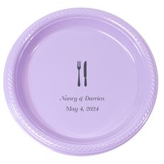 Personalized Plastic Fork and Knife Plates