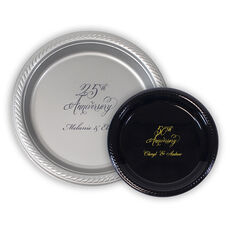 Elegant Year Personalized Plastic Plates