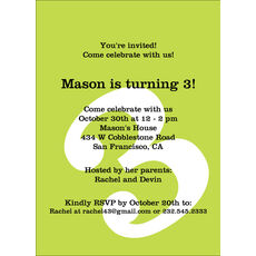 Big Number Birthday Invitations in Your Color Choice