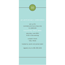 Tall Green Top Spot Invitations