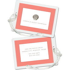 Coral Seashell Luggage Tags