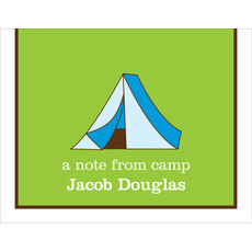 Blue Tent Camp Folded Note Cards
