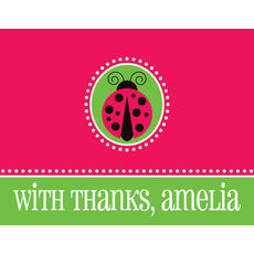 Decorative Lady Bug Folded Note Cards