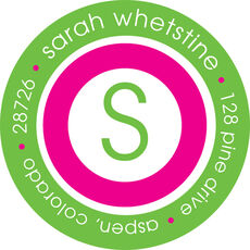 Hot Pink Preppy Round Address Labels