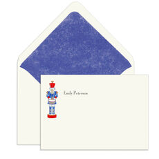 Nutcracker Engraved Motif Flat Note Cards