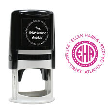 Circle Monogram Self-Inking Stamp
