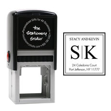 Modern Initials with Name Self-Inking Stamp