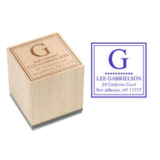 Gabrielson Wood Block Rubber Stamp
