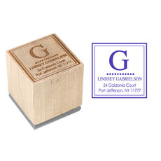 Gabrielson Wood Block Rubber Stamp