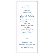 Navy Fine Lines Invitations
