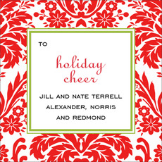 Holiday Damask Gift Tags